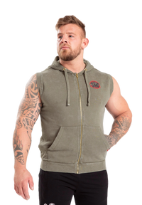 Gorilla Wear Silverdale Sleeveless Hoodie, army green
