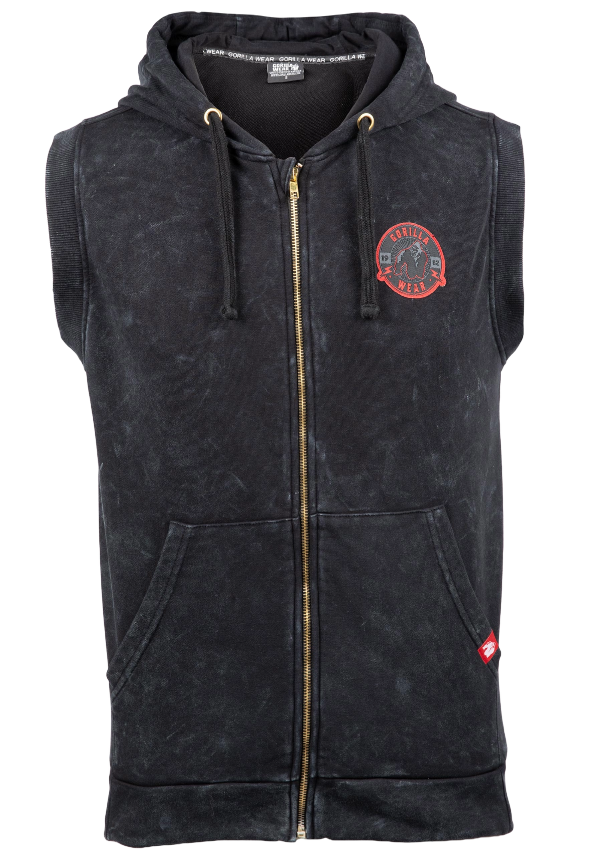 Gorilla Wear Silverdale Sleeveless Hoodie, black