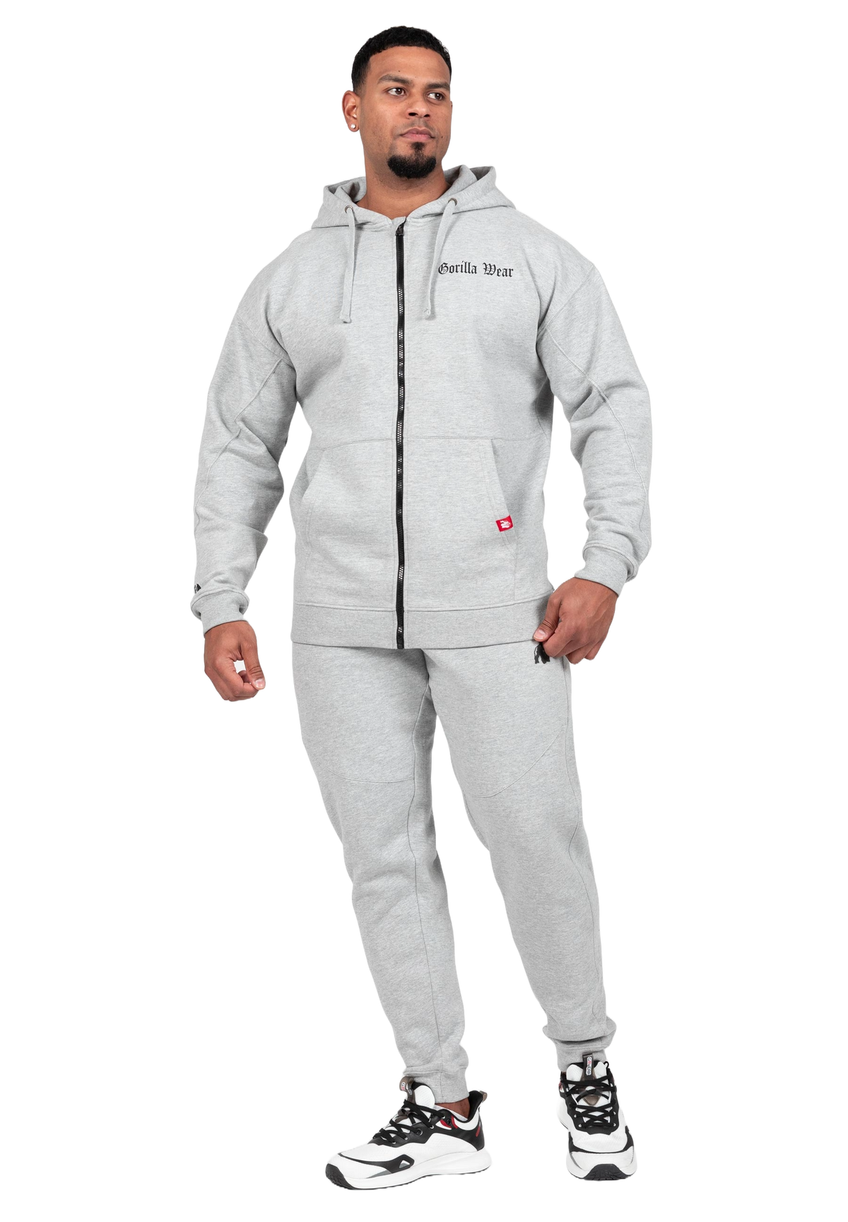 Gorilla Wear Utah Zipped Hoodie, light grey melange