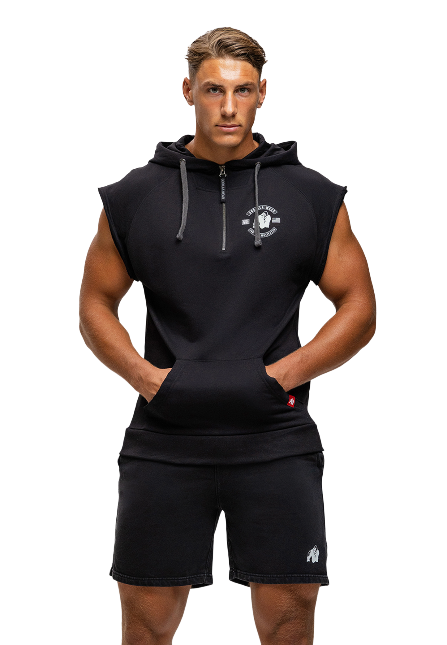 Gorilla Wear Huntley Sleeveless Hoodie, black