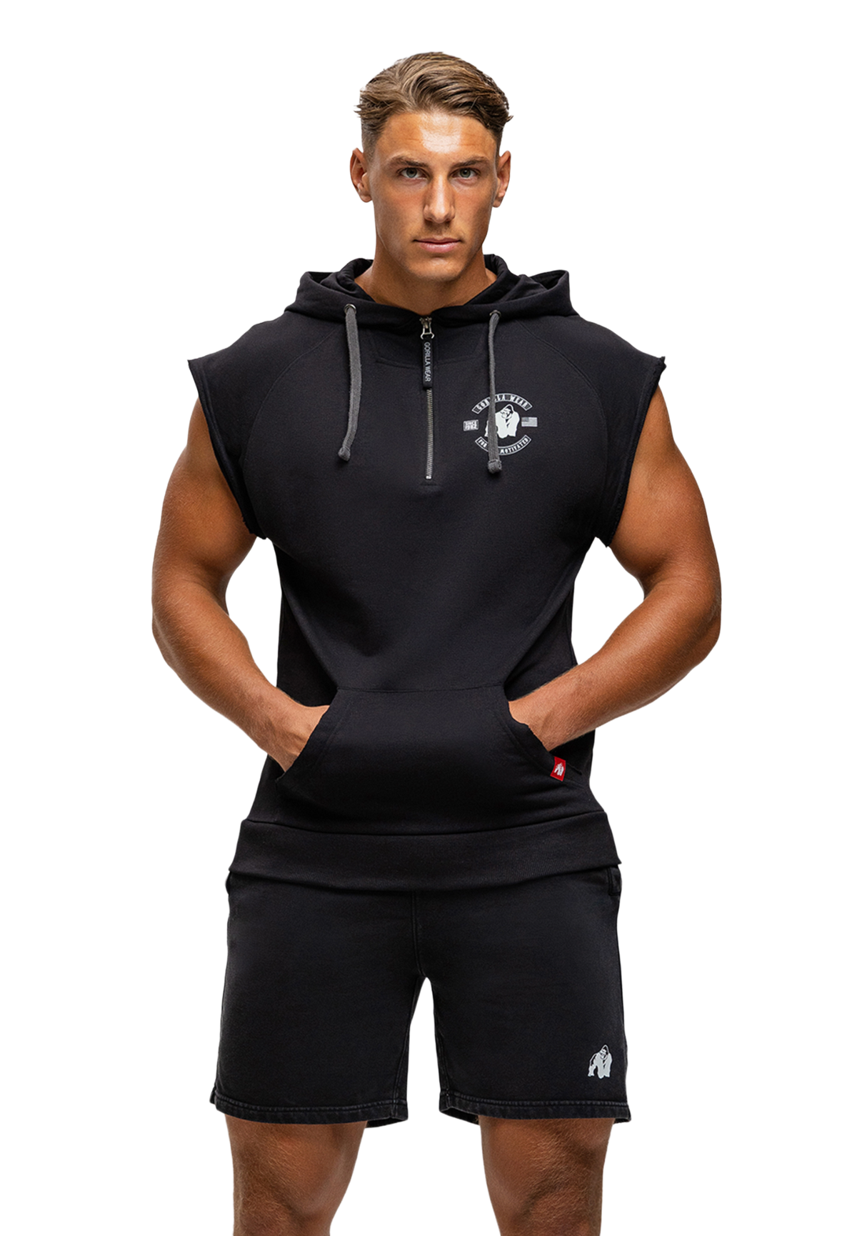 Gorilla Wear Huntley Sleeveless Hoodie, black