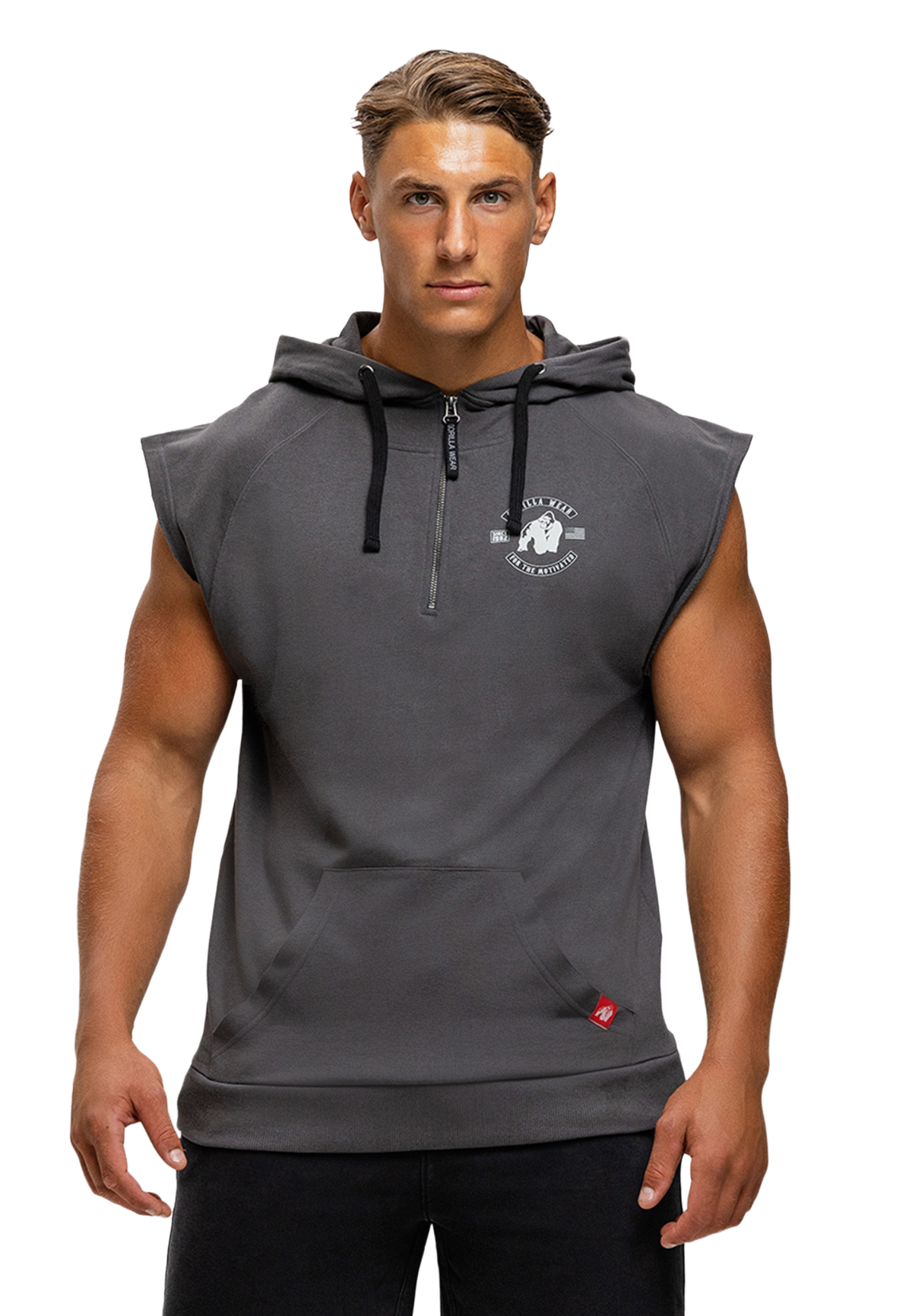 Gorilla Wear Huntley Sleeveless Hoodie, dark grey