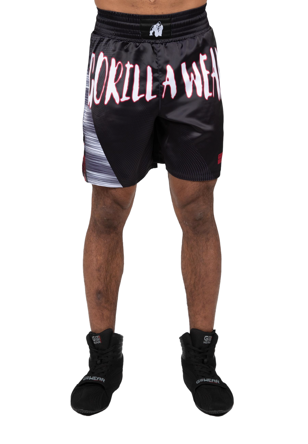 Gorilla Wear Clayton Boxing Shorts, black/red