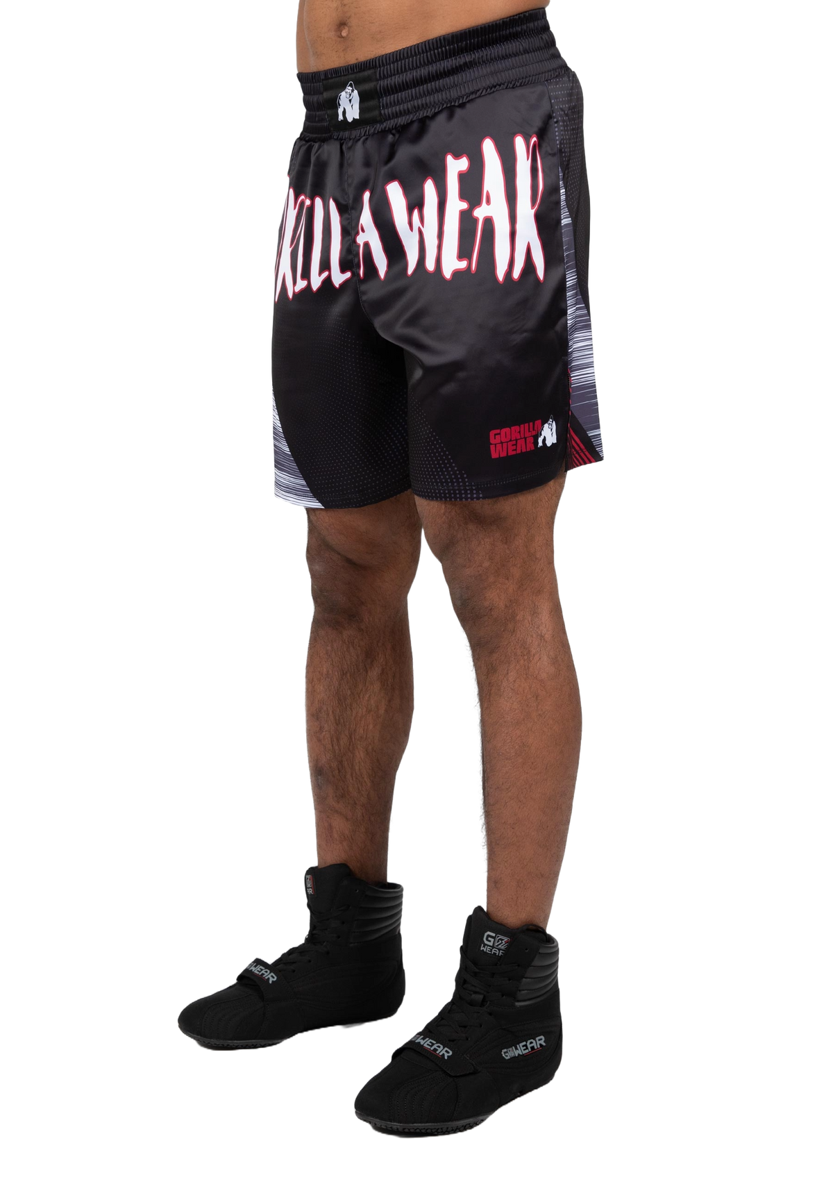 Gorilla Wear Clayton Boxing Shorts, black/red
