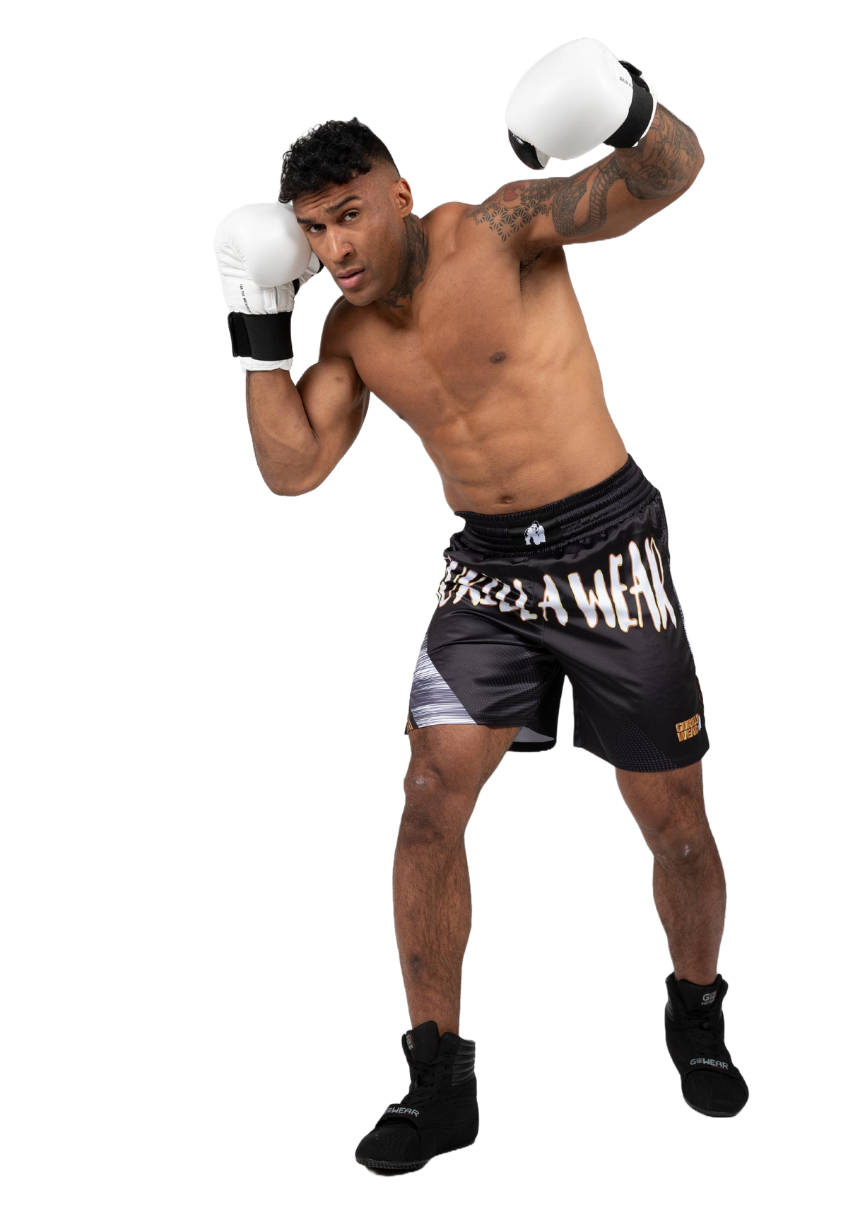Gorilla Wear Clayton Boxing Shorts, black/gold