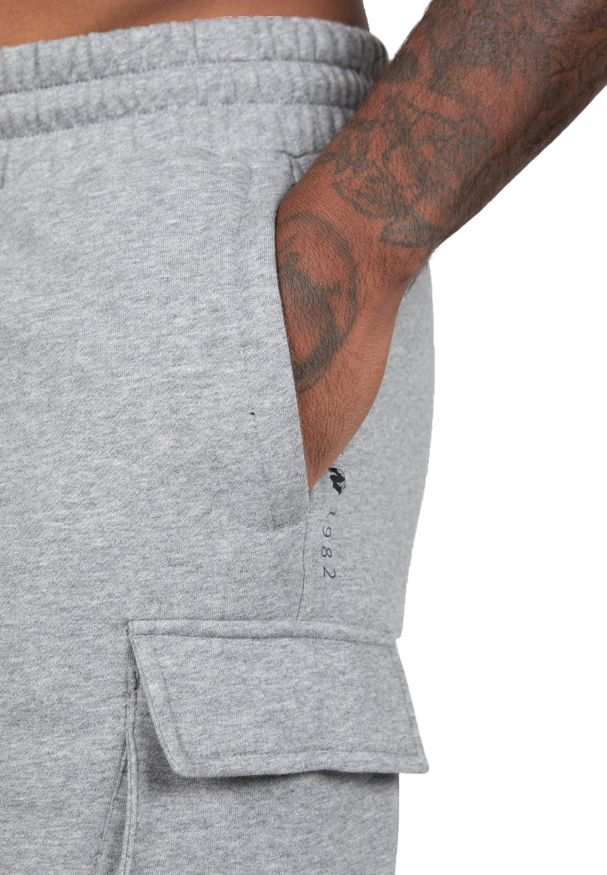Gorilla Wear Hudson Cargo Sweat Shorts, grey melange