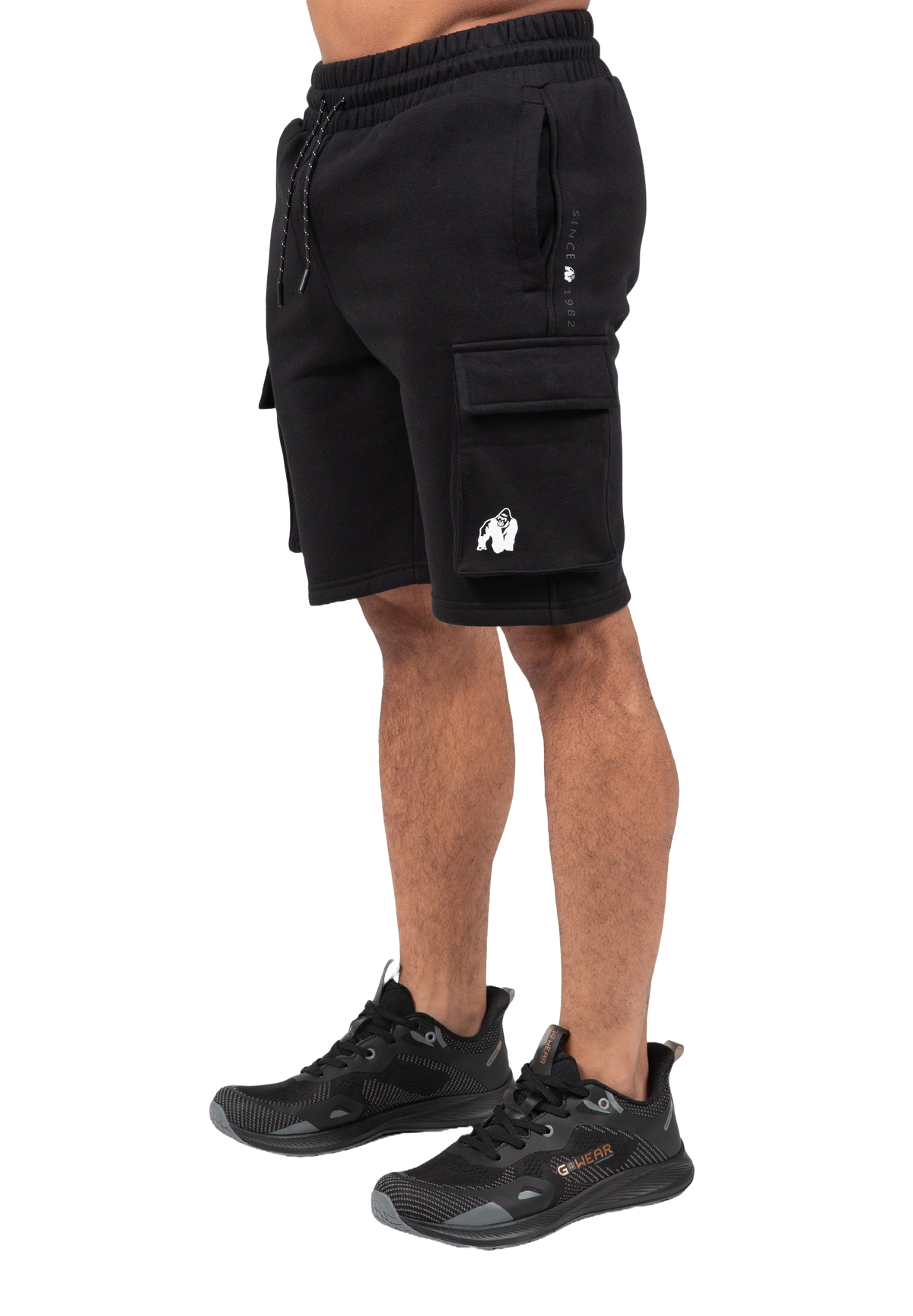 Gorilla Wear Hudson Cargo Sweat Shorts, black