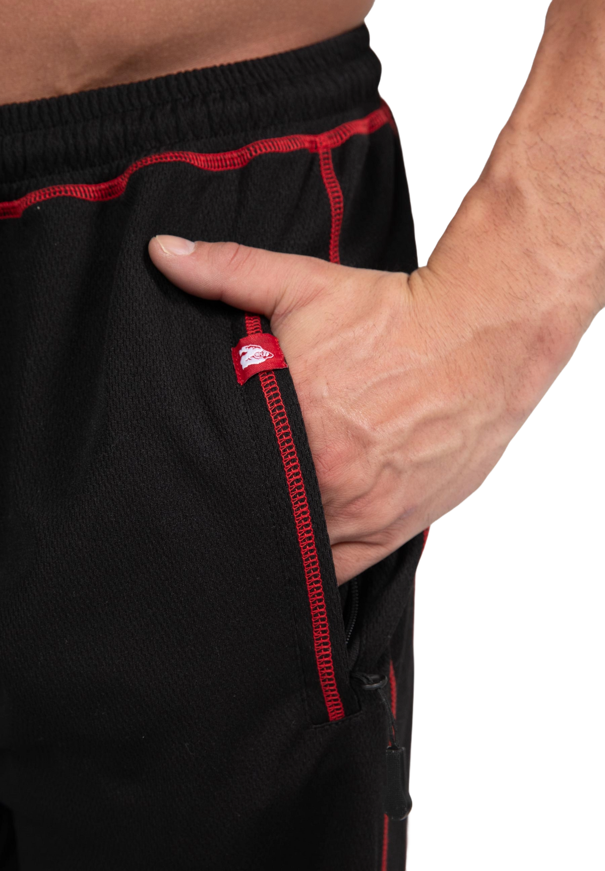 Gorilla Wear Marlow Mesh Pants, black/red