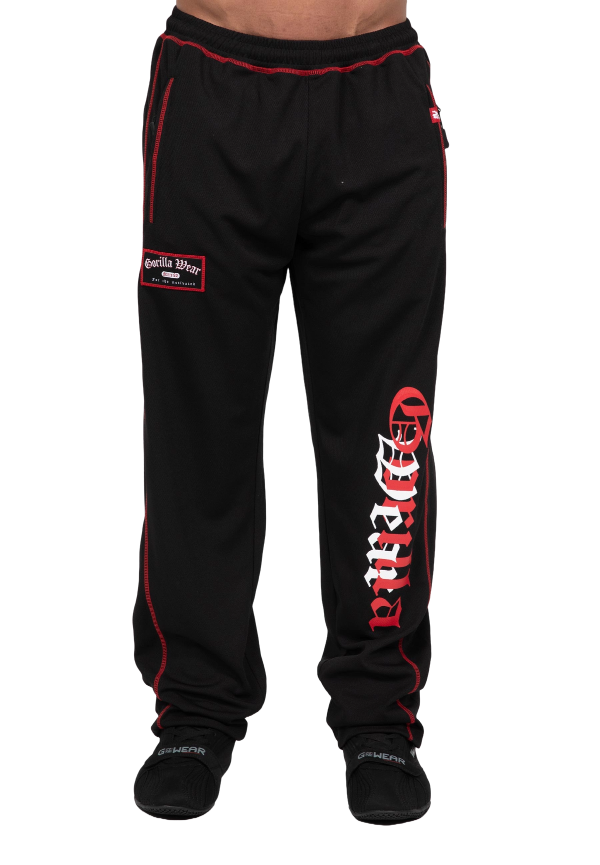 Gorilla Wear Marlow Mesh Pants, black/red