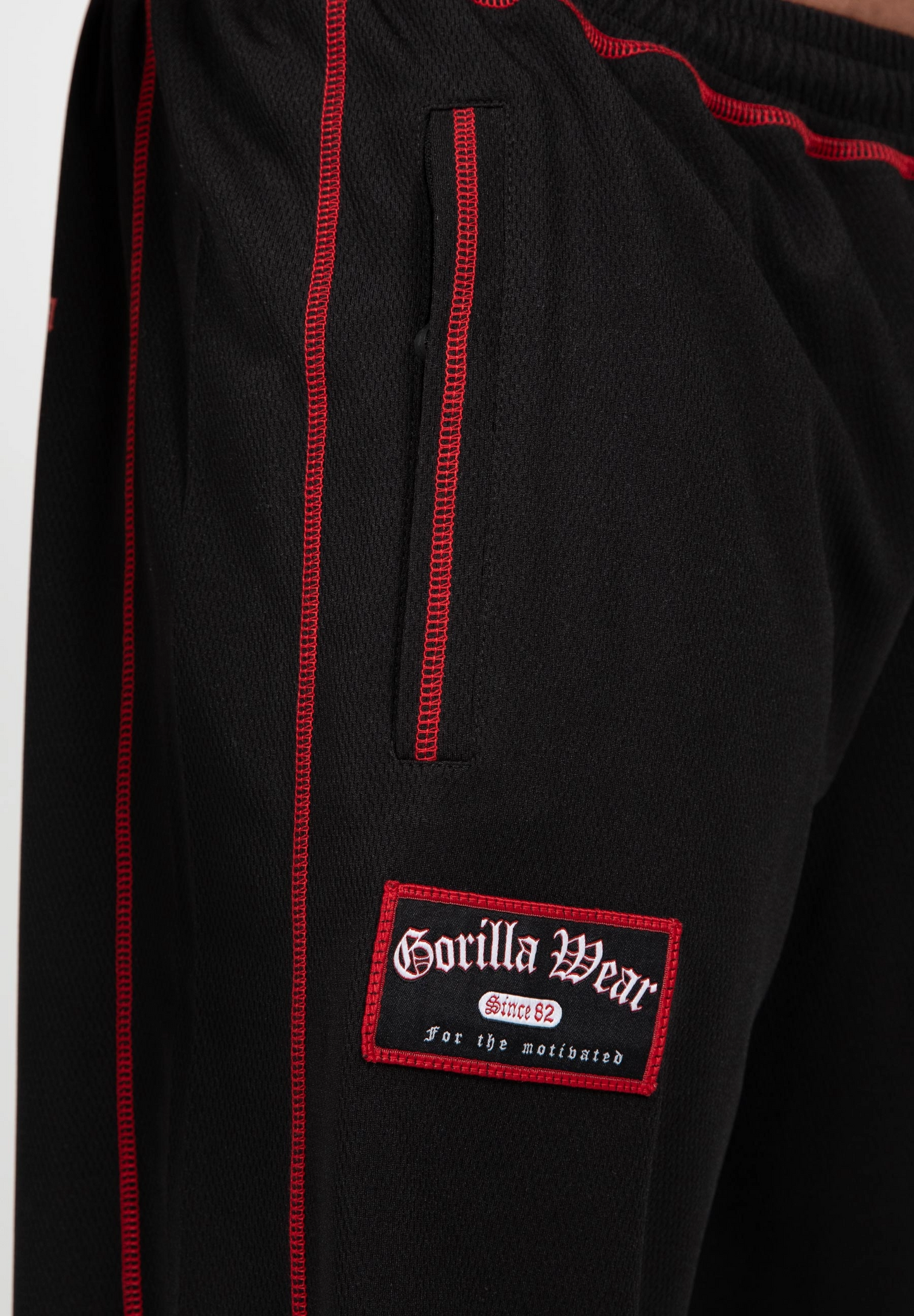 Gorilla Wear Marlow Mesh Shorts, black/red