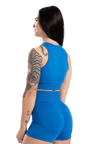 Gorilla Wear Olivia Seamless Crop Top, blue