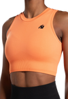 Gorilla Wear Olivia Seamless Crop Top, peach
