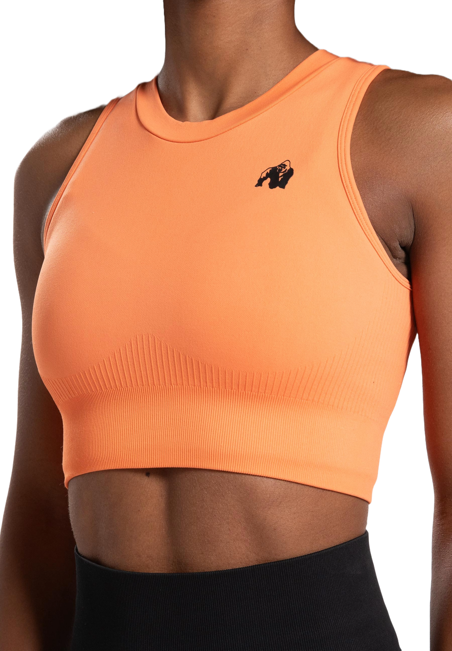 Gorilla Wear Olivia Seamless Crop Top, peach