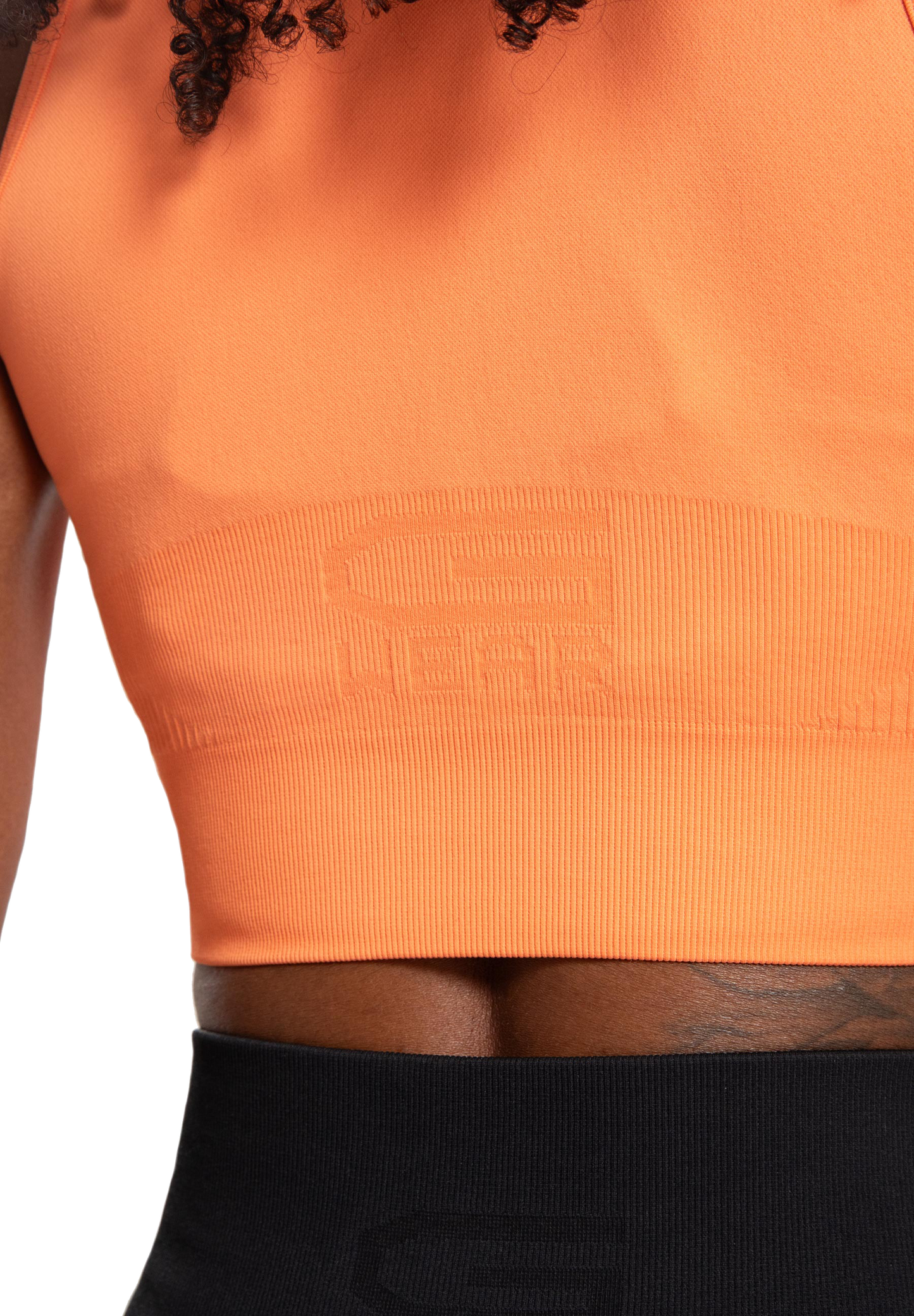 Gorilla Wear Olivia Seamless Crop Top, peach