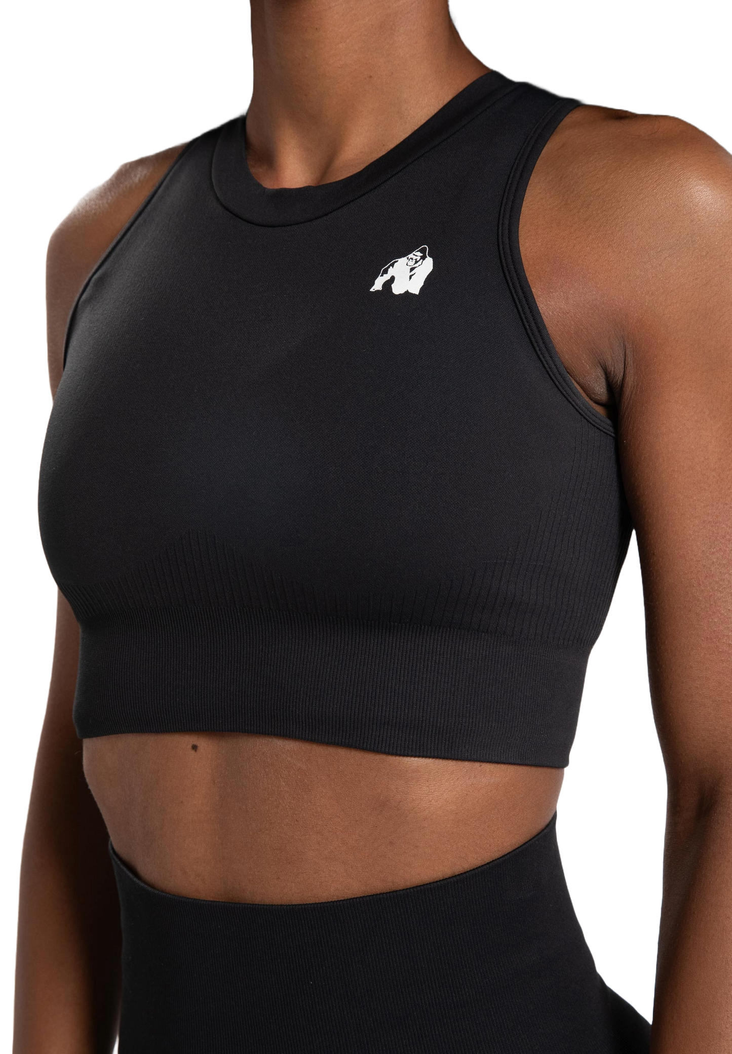 Gorilla Wear Olivia Seamless Crop Top, black