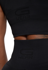 Gorilla Wear Olivia Seamless Crop Top, black