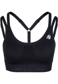 Gorilla Wear Whitney Seamless Sports Bra, black