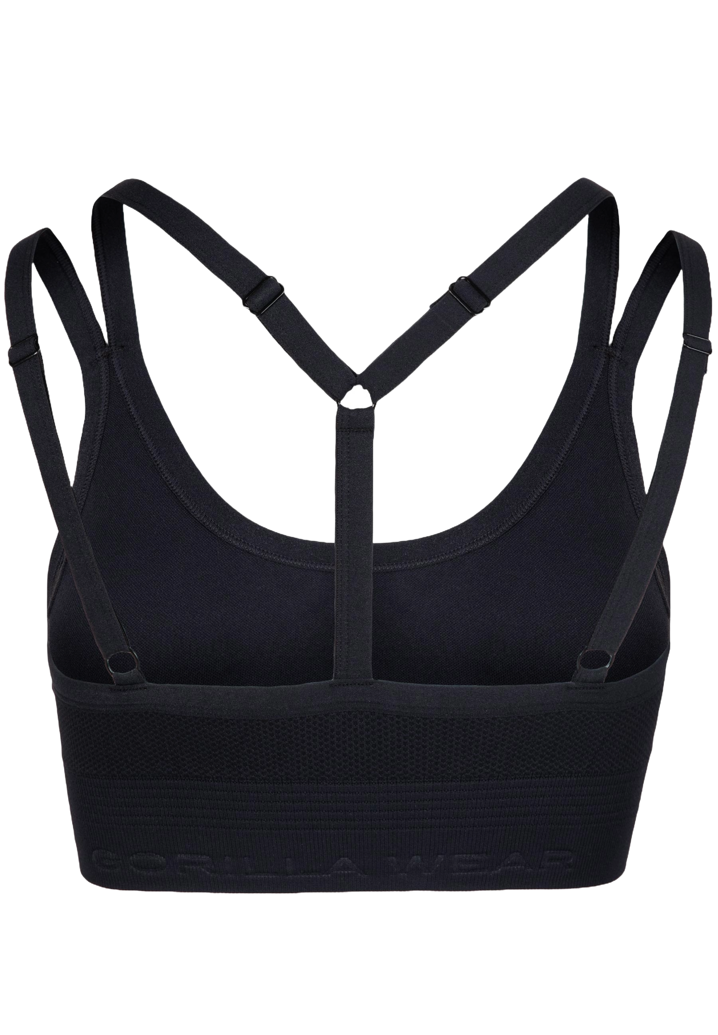 Gorilla Wear Whitney Seamless Sports Bra, black