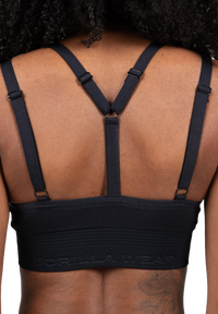 Gorilla Wear Whitney Seamless Sports Bra, black