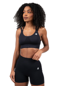 Gorilla Wear Whitney Seamless Sports Bra, black
