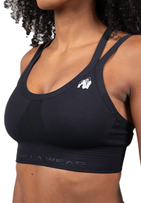 Gorilla Wear Whitney Seamless Sports Bra, black