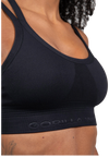 Gorilla Wear Whitney Seamless Sports Bra, black
