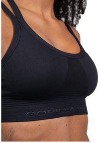 Gorilla Wear Whitney Seamless Sports Bra, black