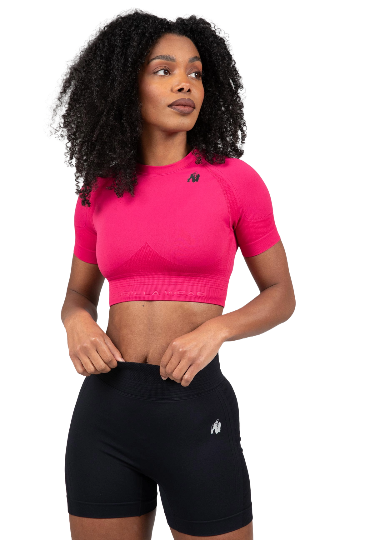 Gorilla Wear Whitney Seamless Crop Top, pink