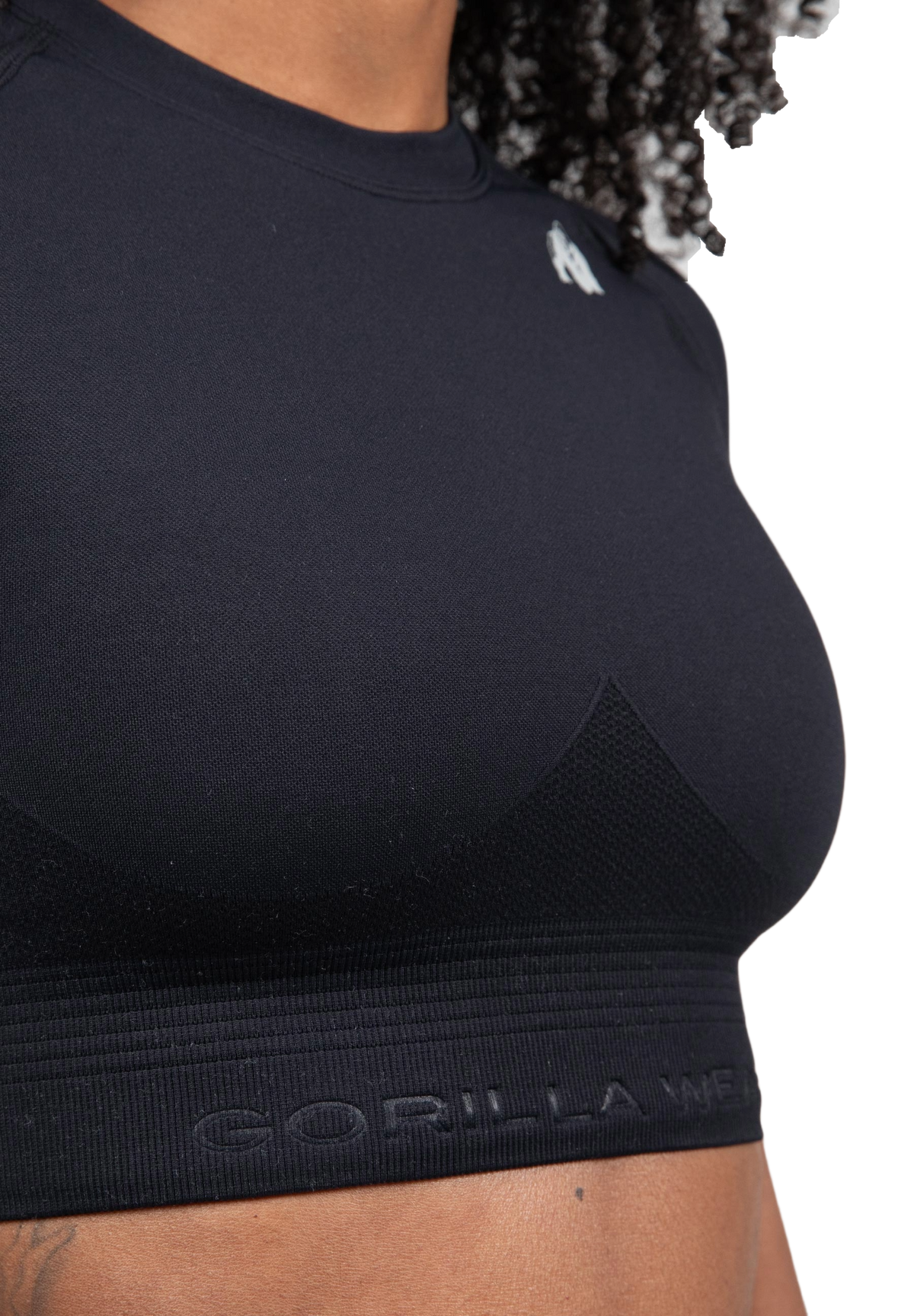 Gorilla Wear Whitney Seamless Crop Top, black