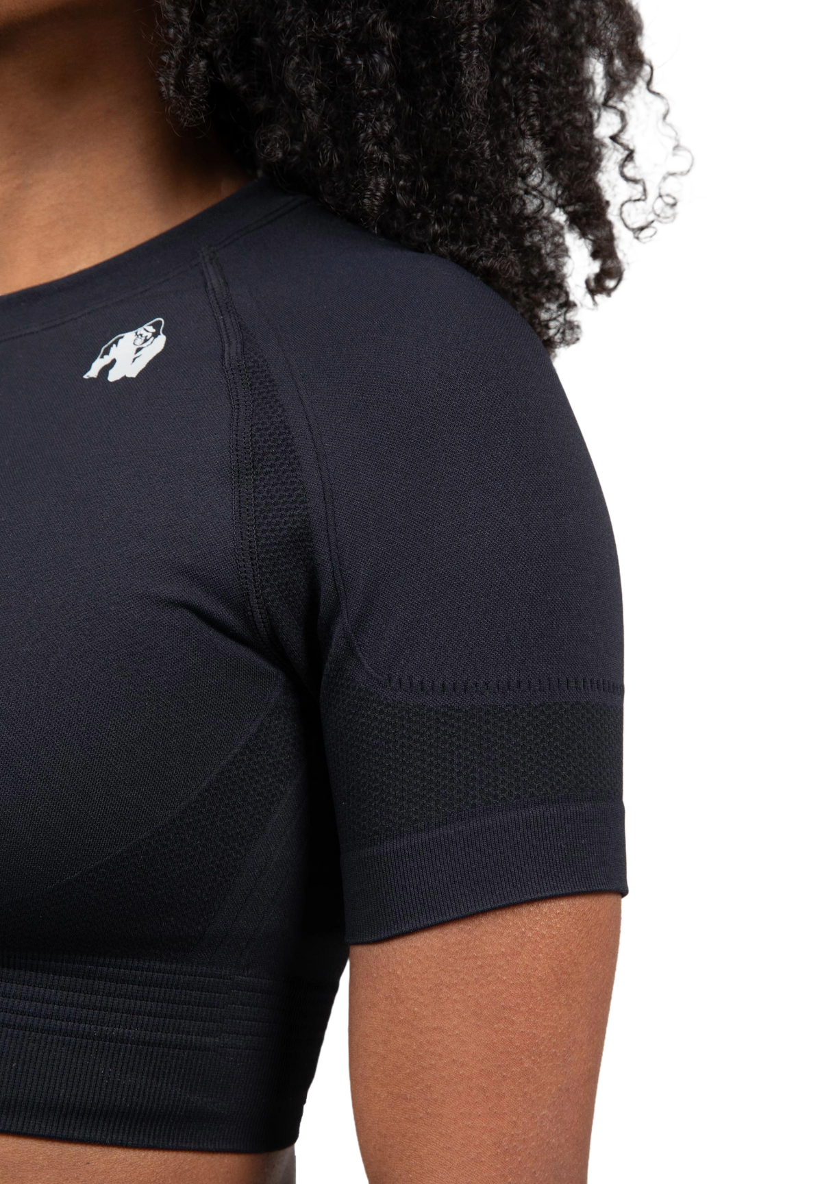 Gorilla Wear Whitney Seamless Crop Top, black