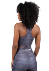 Gorilla Wear Camilla Zip-Front Sports Bra, blue denim