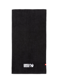 Gorilla Wear Zip Pocket Gym Towel, black