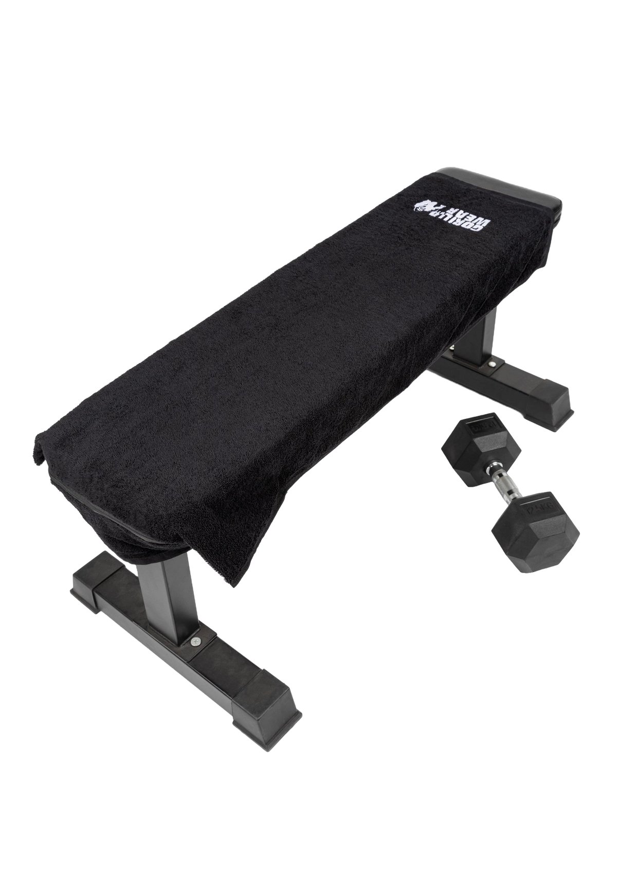 Gorilla Wear Zip Pocket Gym Towel, black
