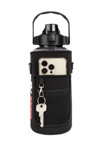 Gorilla Wear Water Bottle With Sleeve 2 L, black