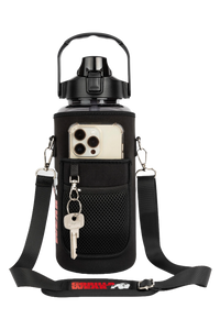 Gorilla Wear Water Bottle With Sleeve 2 L, black