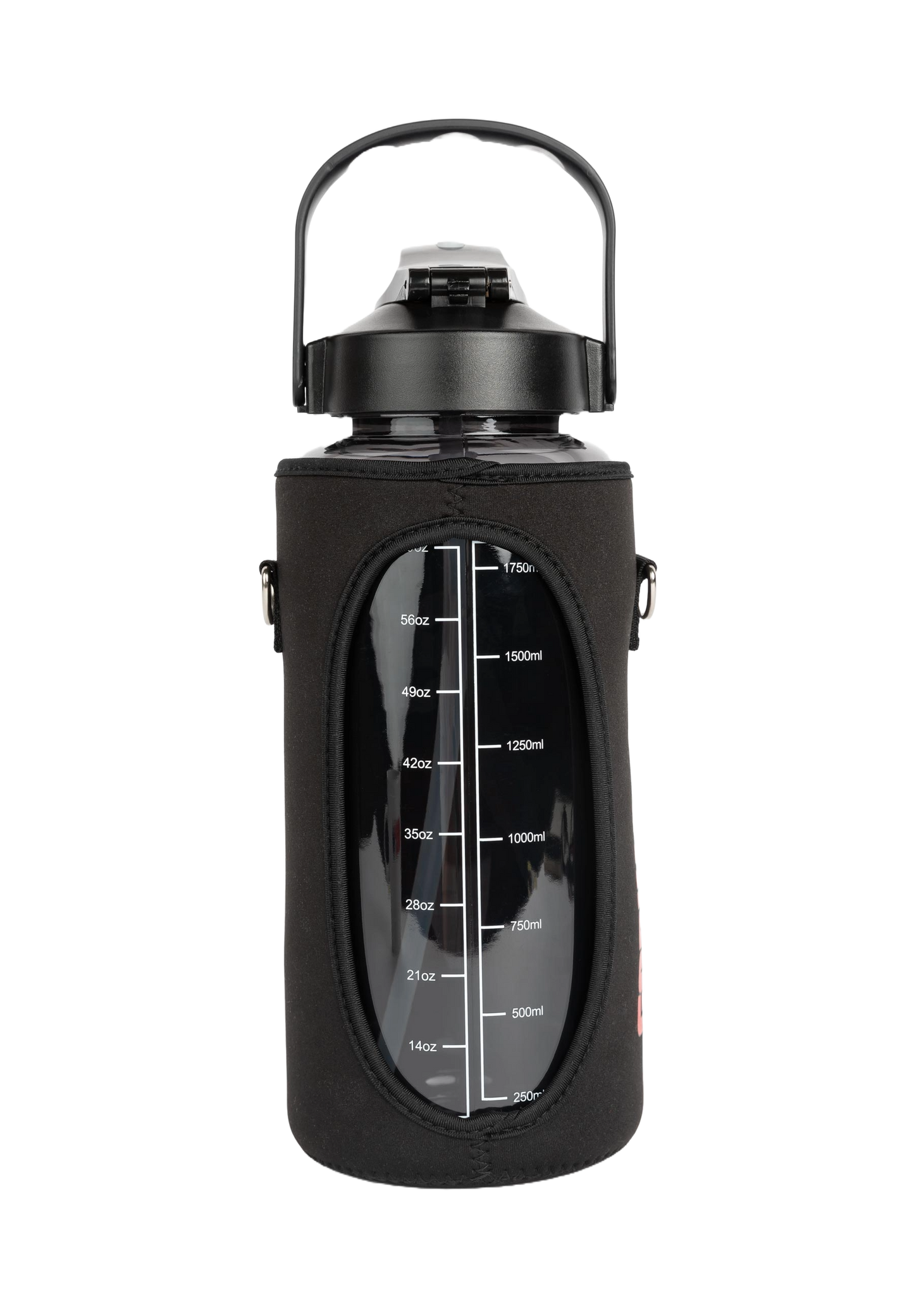 Gorilla Wear Water Bottle With Sleeve 2 L, black