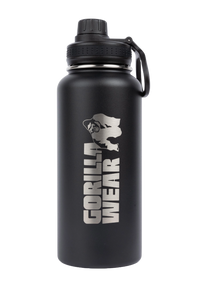 Gorilla Wear Insulated Stainless Steel Water Bottle 1000 ml, black