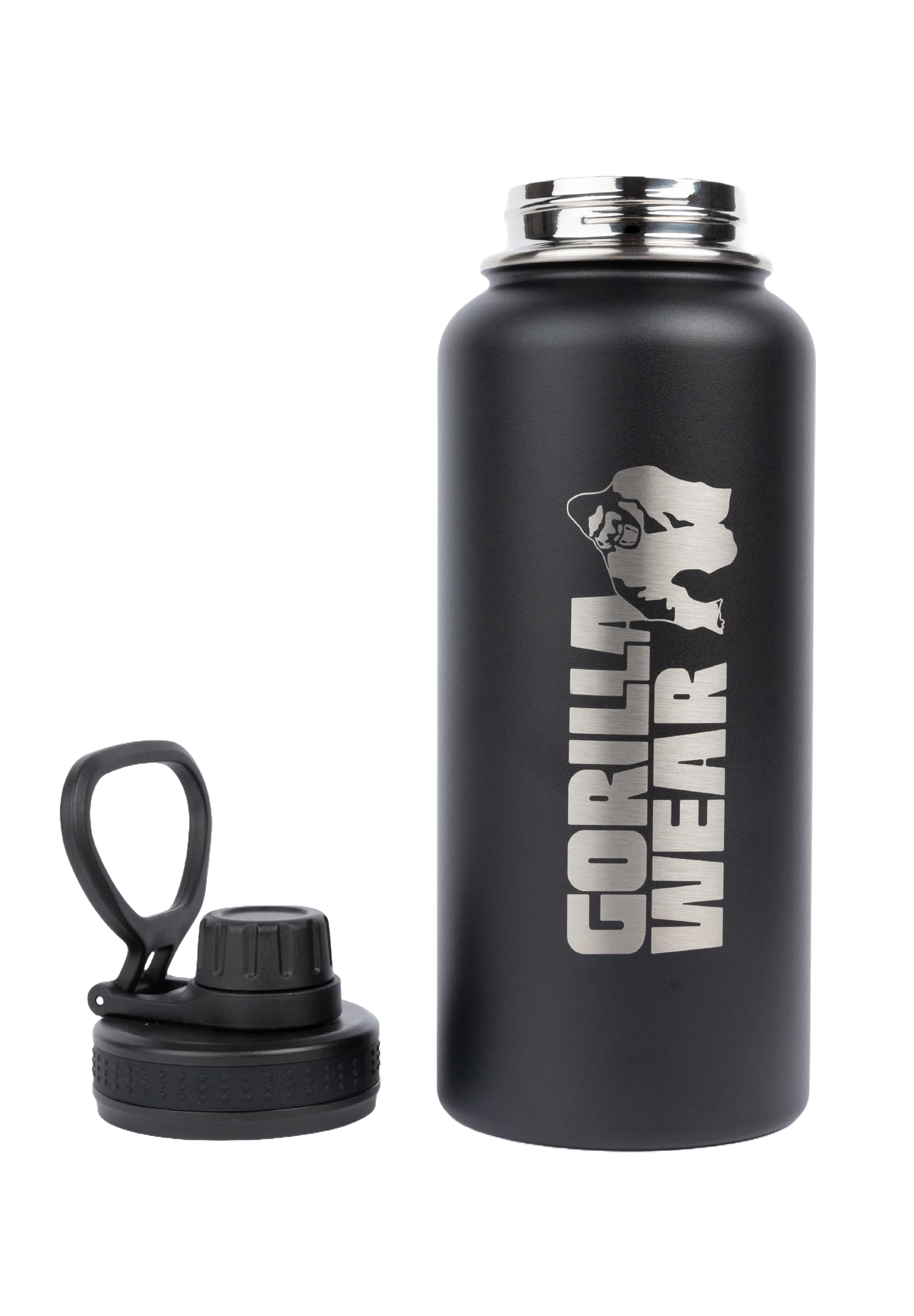 Gorilla Wear Insulated Stainless Steel Water Bottle 1000 ml, black