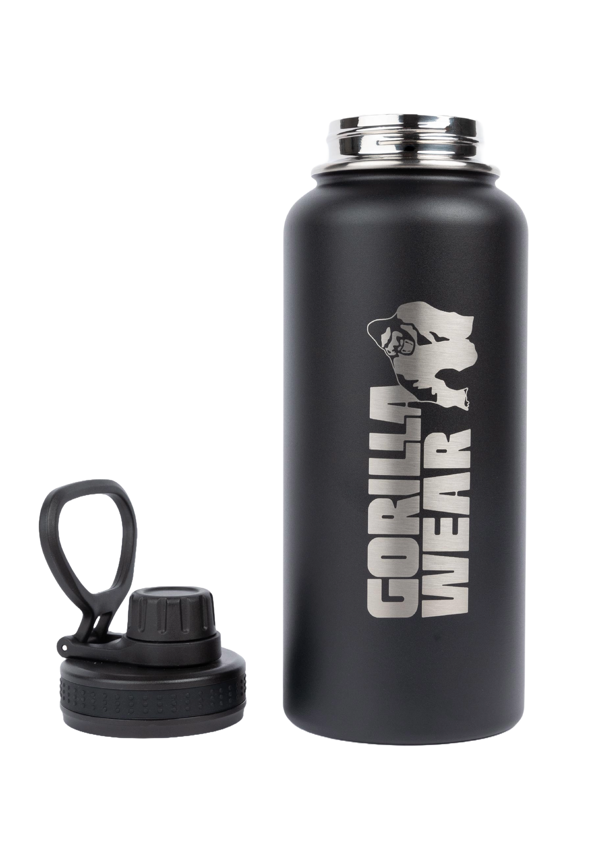 Gorilla Wear Insulated Stainless Steel Water Bottle 1000 ml, black