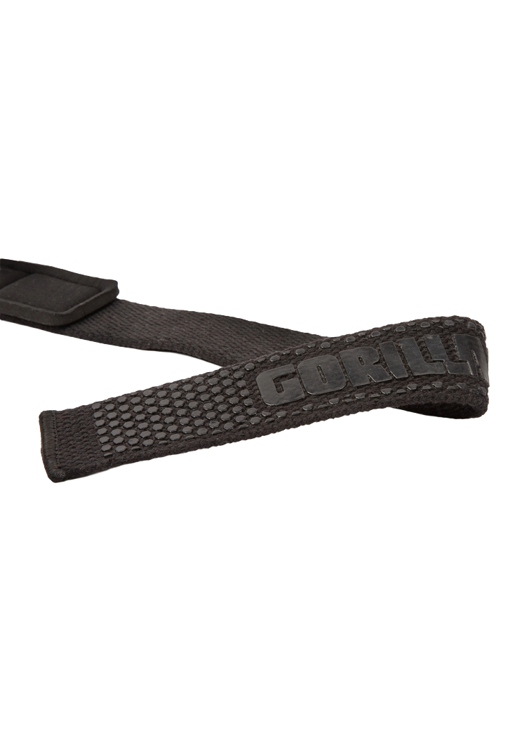 Gorilla Wear Padded Silicone Lifting Straps, black