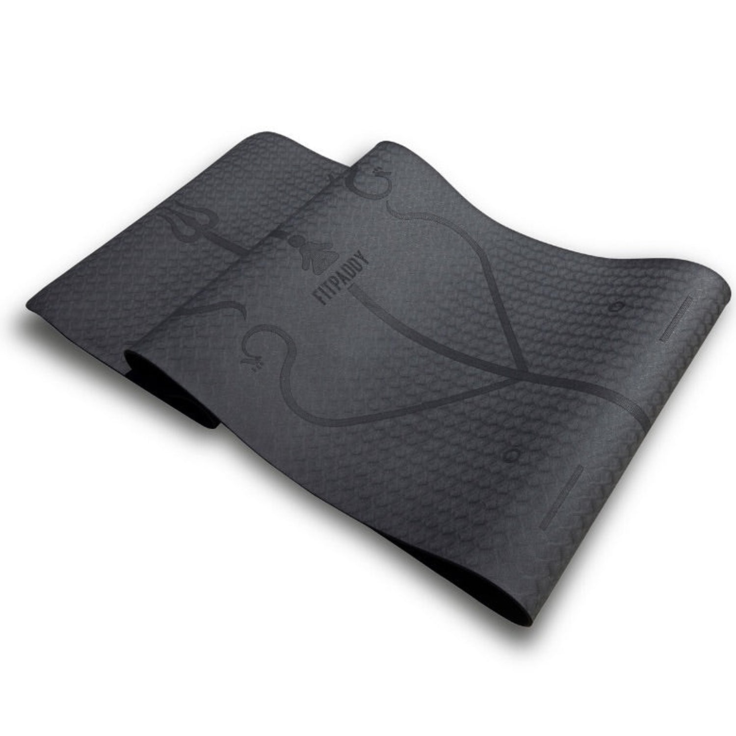 Fitpaddy Yogamatta 183cm Svart