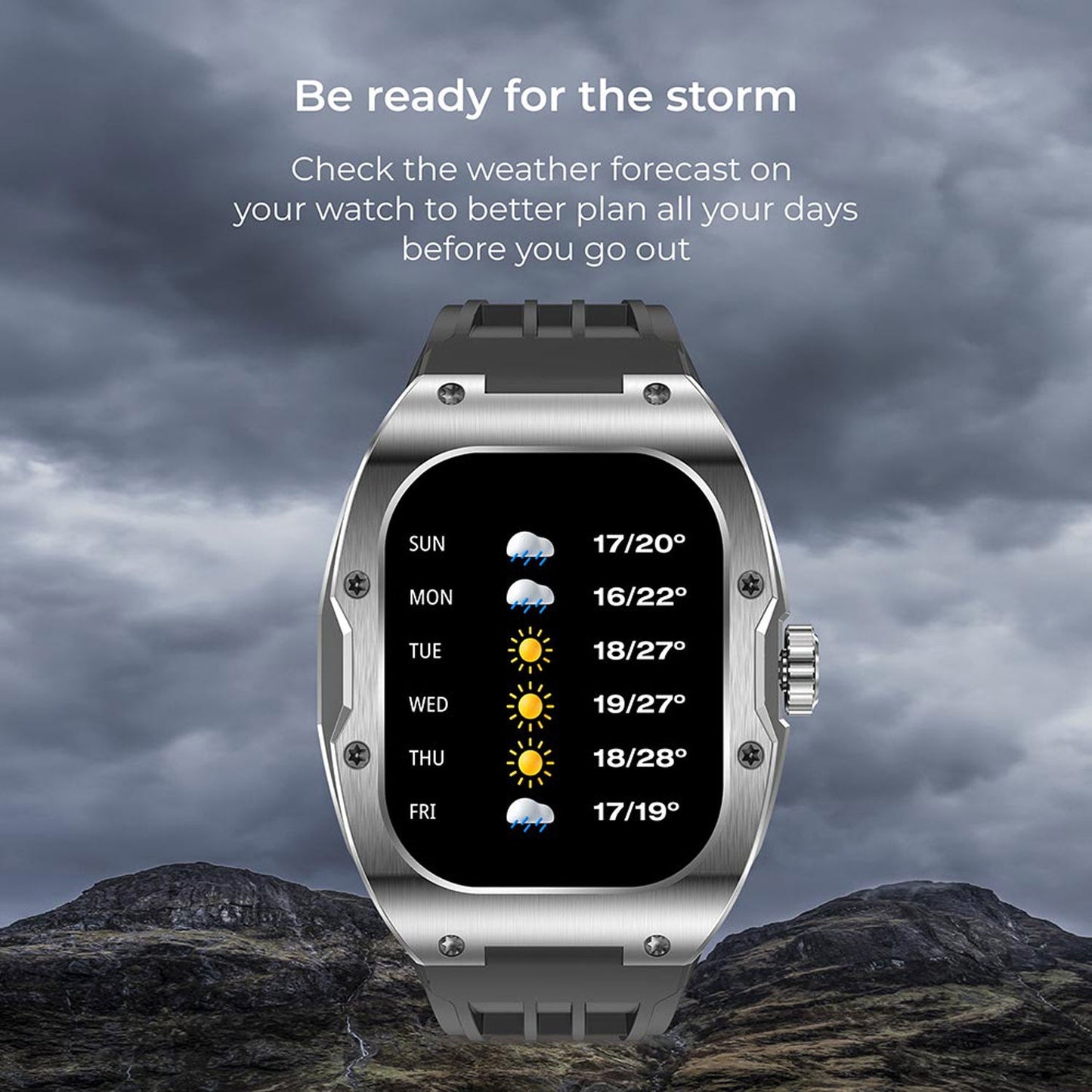 KSIX Smartklocka Hero AMOLED - Svart