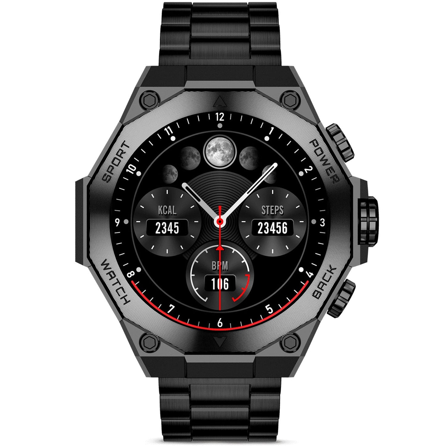 KSIX Smartklocka Titanium - Svart
