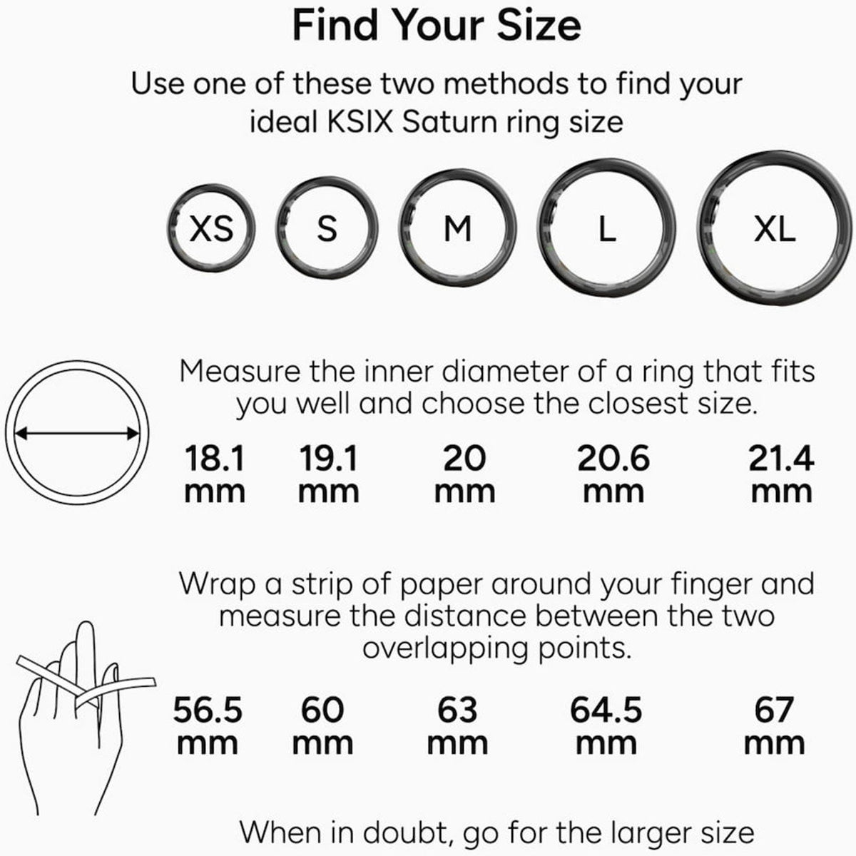 KSIX Smart Ring Saturn - XL