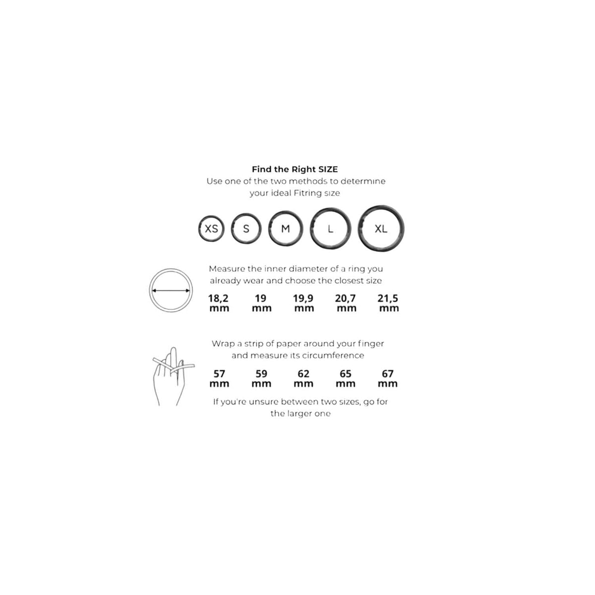 Fitpaddy Fitring Smart Ring med Display L