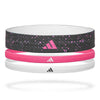 Adidas Hairbands - Set of 3 (Graph) Lucid Pink/White/Black