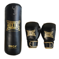 ASG Boxing Bag+Gloves, 80cm, 15kg Guld