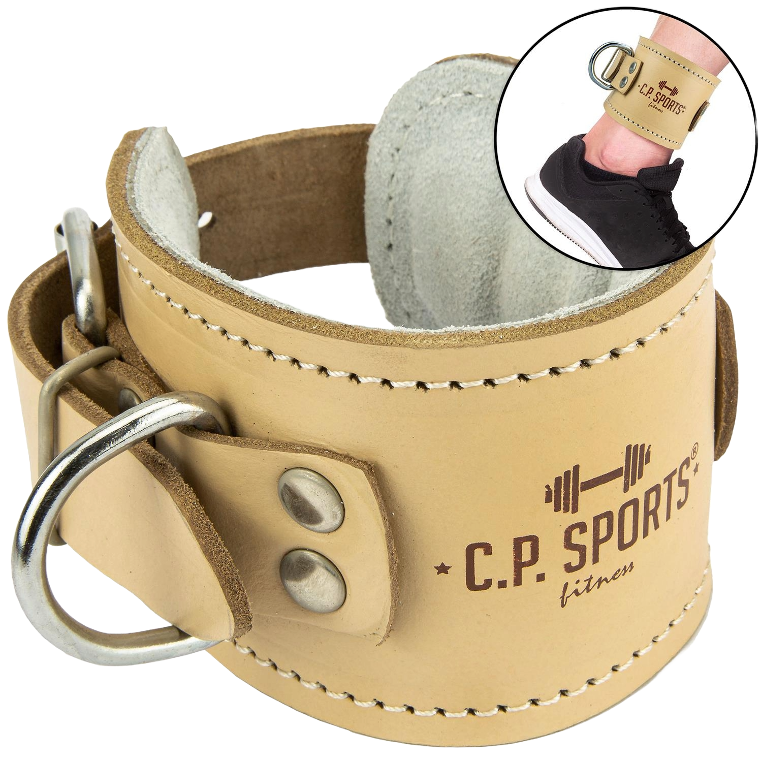 C.P. Sports Ankle Strap Leather, natur