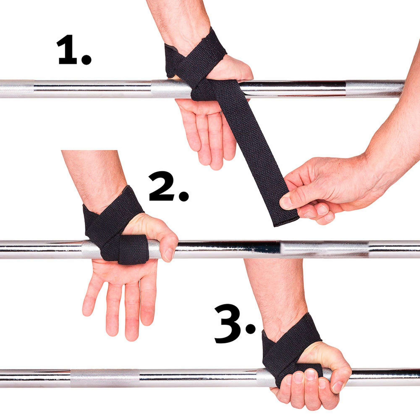 C.P. Sports Padded Lifting Straps, black