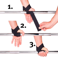 C.P. Sports Padded Lifting Straps, black